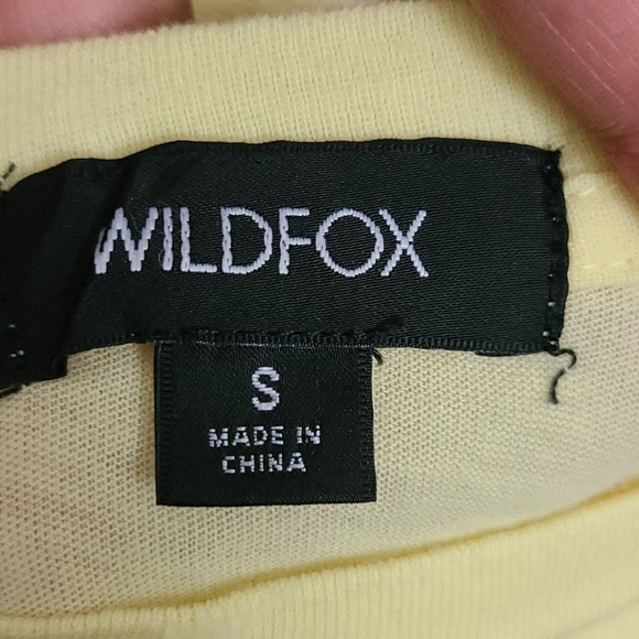 Nwt Wildfox Sunnies Keke Tee Yellow Small - Picture 2 of 3